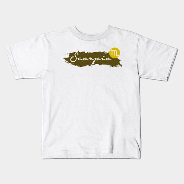 Scorpio Horoscope Kids T-Shirt by creative words